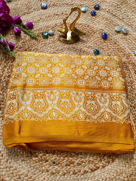 YELLOW MODAL SILK SAREE